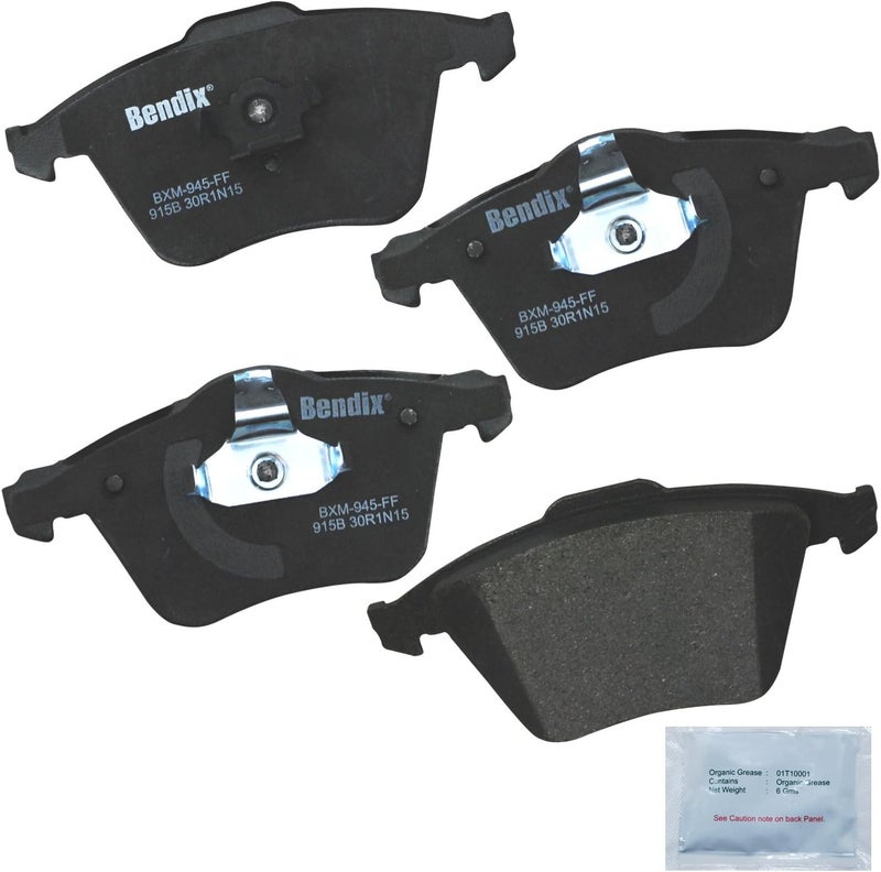 Bendix Priority1 CFM915B Semi-Metallic Front Brake Pads for Saab 9-3 2010-2008, 9-3X 2011-2010 - Image 1